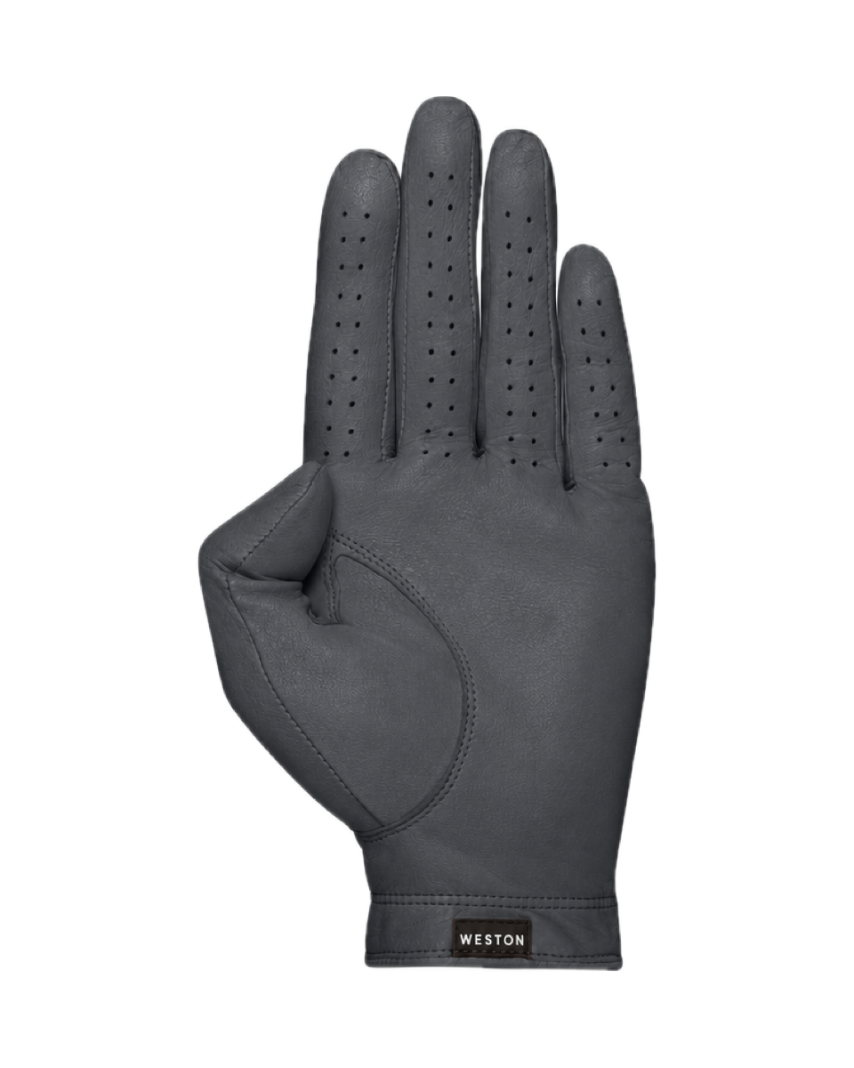 The Original Glove in Graphite, palm with the woven Weston label