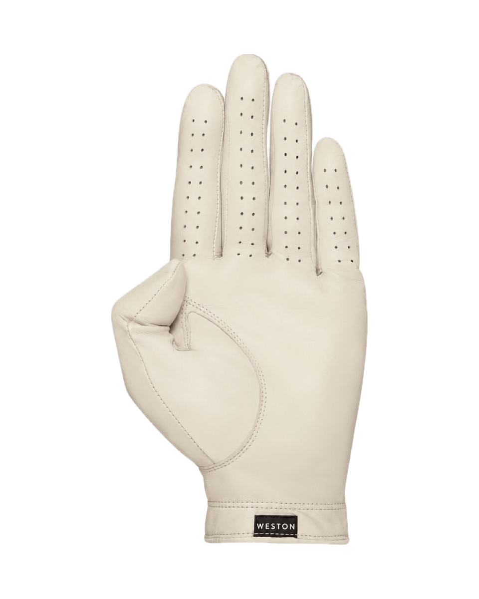 The Original Glove in Ivory, palm with the woven Weston label